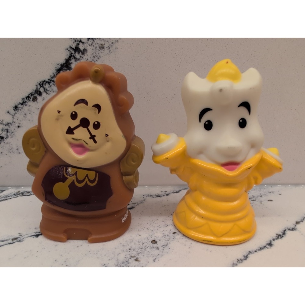 Fisher-Price Little People Beauty and the Beast Cogsworth & Lumiere 2014 Lot 2